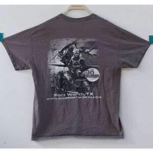 BMW Motorcycles of Fort Worth TX Promo T-Shirt Gray Men's Size L Biker Tee‎
